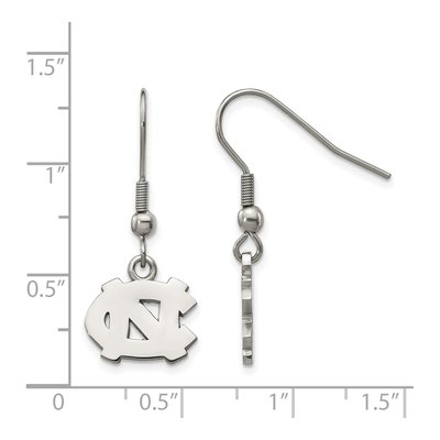 University of North Carolina Stainless Steel UNC Tar Heels Dangle Earrings – view 2