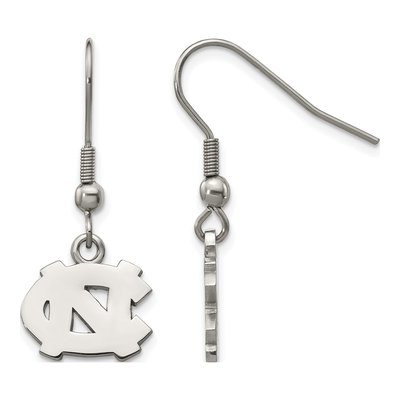 University of North Carolina Stainless Steel UNC Tar Heels Dangle Earrings