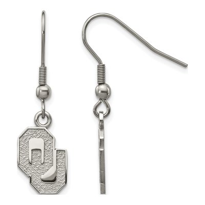 University of Oklahoma Stainless Steel Sooners O-U Dangle Earrings