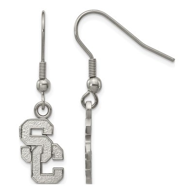 University of Southern California Stainless Steel USC S-C Dangle Earrings