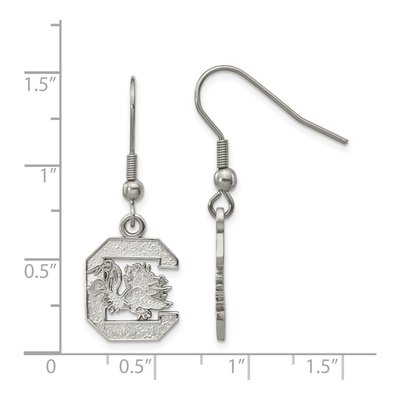 University of South Carolina Stainless Steel USC Dangle Earrings – view 2