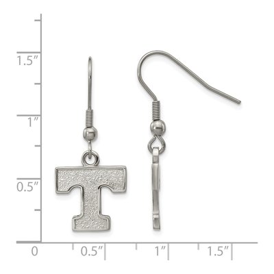 University of Tennessee Stainless Steel Of Letter T Dangle Earrings – view 2