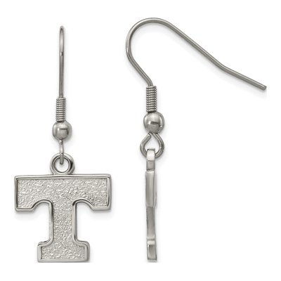 University of Tennessee Stainless Steel Of Letter T Dangle Earrings