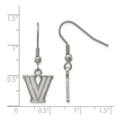Villanova University Stainless Steel Letter V Dangle Earrings – view 2