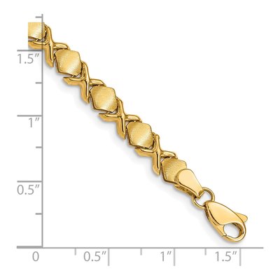 14K Yellow Gold X-Design Stampato Bracelet – view 4