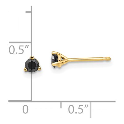 14K Yellow Gold 1/4 ct tw 3mm Round Diamond Stud Earrings – view 6
