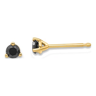 14K Yellow Gold 1/4 ct tw 3mm Round Diamond Stud Earrings