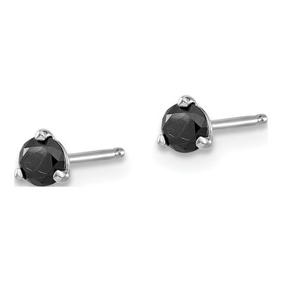 14K White Gold 1/3 ct tw 3.3mm Round Diamond Stud Earrings – view 4