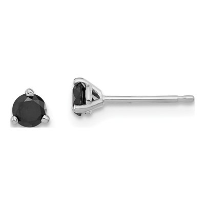 14K White Gold 1/3 ct tw 3.3mm Round Diamond Stud Earrings
