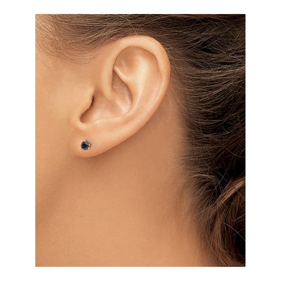 14K Yellow Gold 3/8 ct tw 3.4mm Round Diamond Stud Earrings – view 3