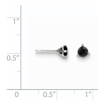14K White Gold 3/8 ct tw 3.4mm Round Diamond Stud Earrings – view 4