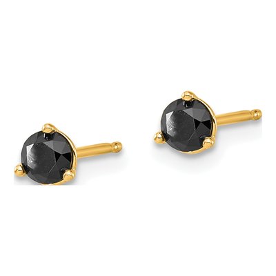 14K Yellow Gold 1/2 ct tw 3.7mm Round Diamond Stud Earrings – view 4