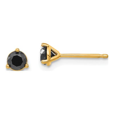 14K Yellow Gold 1/2 ct tw 3.7mm Round Diamond Stud Earrings