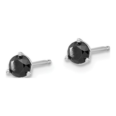 14K White Gold 1/2 ct tw 3.7mm Round Diamond Stud Earrings – view 4