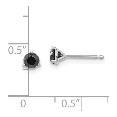 14K White Gold 1/2 ct tw 3.7mm Round Diamond Stud Earrings – view 6