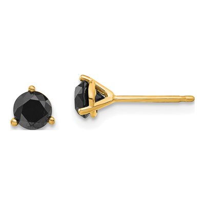 14K Yellow Gold 3/4 ct tw 4.3mm Round Diamond Stud Earrings