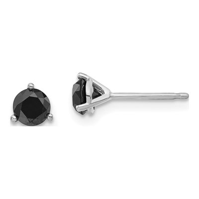 14K White Gold 3/4 ct tw 4.3mm Round Diamond Stud Earrings