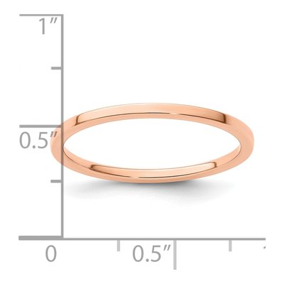 14K Rose Gold 1.2mm Stackable Wedding Band – view 6
