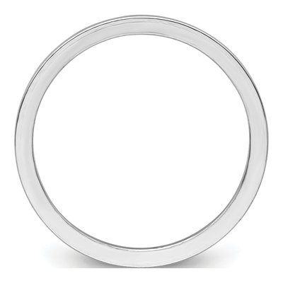 14K White Gold 1.2mm Stackable Wedding Band – view 3
