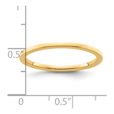 14K Yellow Gold 1.2mm Thin Stackable Wedding Band – view 6