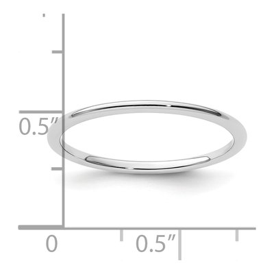 14K White Gold 1.2mm Stackable Wedding Band – view 6