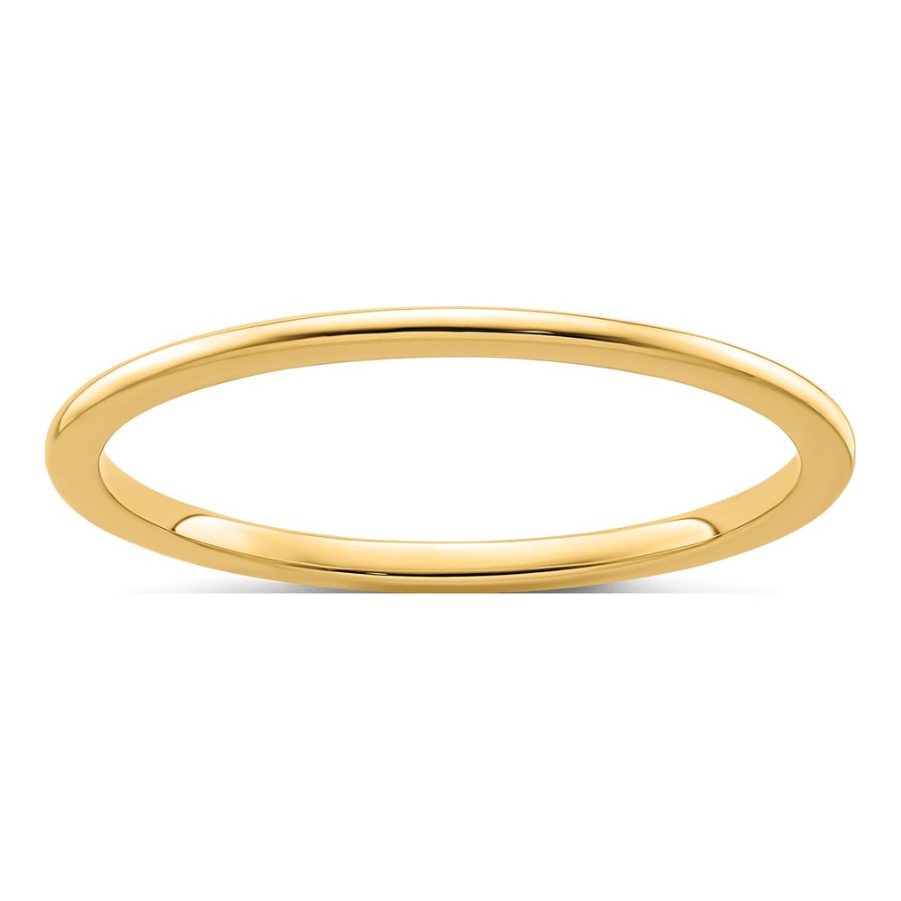 14K Yellow Gold 1.2mm Thin Stackable Wedding Band