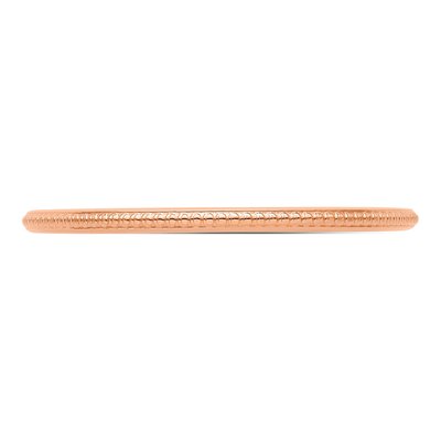 14K Rose Gold 1.2mm Beaded Stackable Wedding Band – view 5