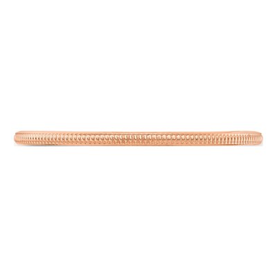 14K Rose Gold 1.2mm Milgrain Stackable Wedding Band – view 4