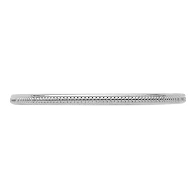 14K White Gold 1.2mm Milgrain Stackable Wedding Band – view 6