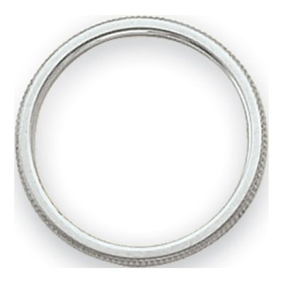 14K White Gold 1.5mm Milgrain Stackable Wedding Band – view 2