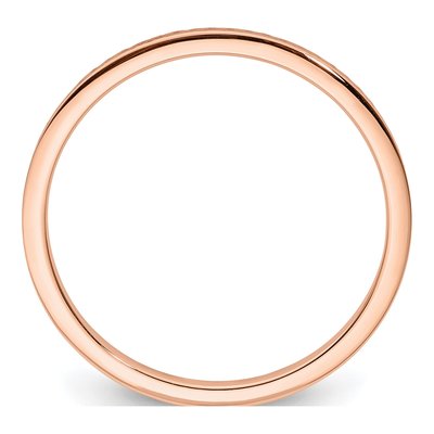 14K Rose Gold 1.2mm Criss-Cross Stackable Wedding Band – view 3