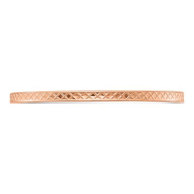 14K Rose Gold 1.2mm Criss-Cross Stackable Wedding Band – view 4