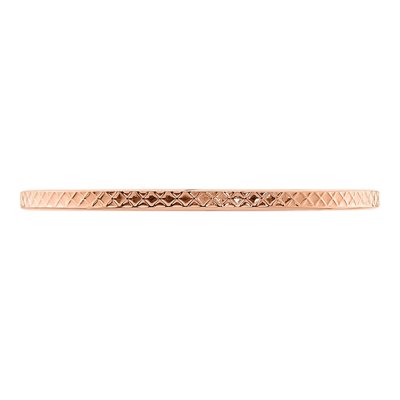 14K Rose Gold 1.2mm Criss-Cross Stackable Wedding Band – view 5