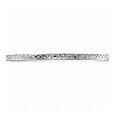 14K White Gold 1.2mm Criss-Cross Stackable Wedding Band – view 4