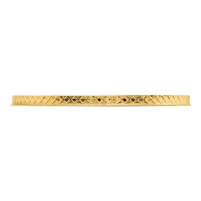 14K Yellow Gold 1.2mm Criss-Cross Stackable Wedding Band – view 5