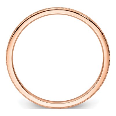 14K Rose Gold 1.2mm Twisted Wire Stackable Wedding Band – view 3