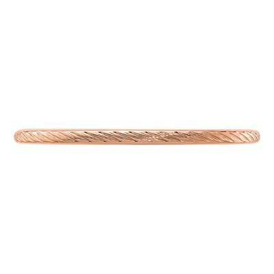 14K Rose Gold 1.2mm Twisted Wire Stackable Wedding Band – view 5