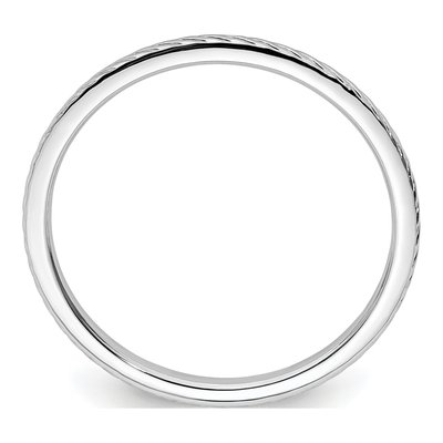 14K White Gold 1.2mm Twisted Stackable Wedding Band – view 3