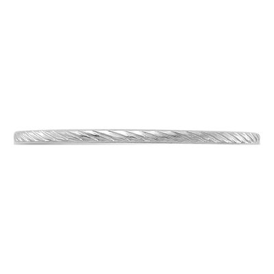 14K White Gold 1.2mm Twisted Stackable Wedding Band – view 4