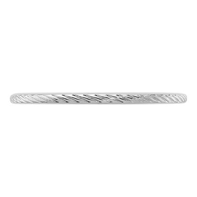 14K White Gold 1.2mm Twisted Stackable Wedding Band – view 5