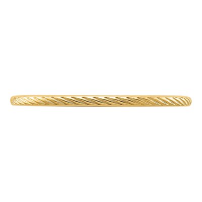 14K Yellow Gold 1.2mm Twisted Wire Stackable Wedding Band – view 5