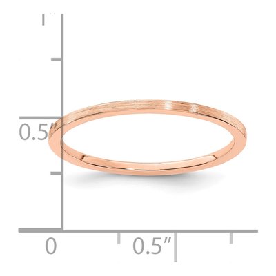 14K Rose Gold 1.2mm Stackable Wedding Band – view 6