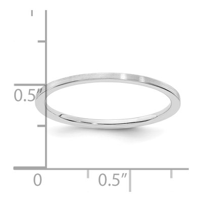 14K White Gold 1.2mm Stackable Wedding Band – view 6
