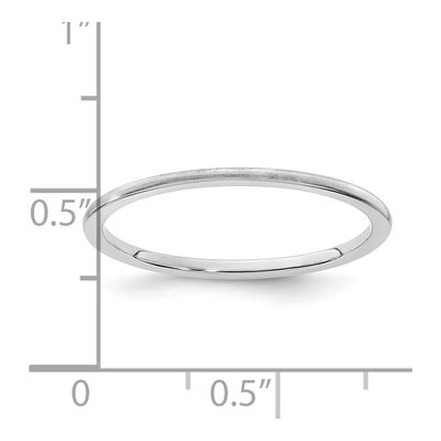14K White Gold 1.2mm Stackable Wedding Band – view 6
