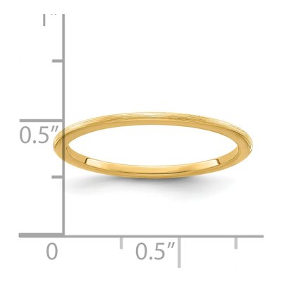 14K Yellow Gold 1.2mm Stackable Wedding Band – view 6