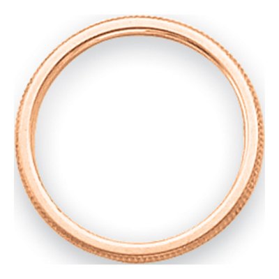 14K Rose Gold 1.5mm Milgrain Stackable Wedding Band – view 2