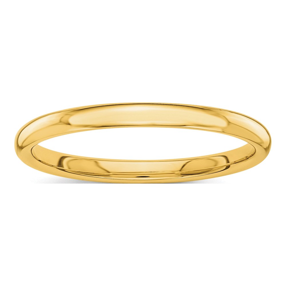 14K Yellow Gold 2mm Stackable Wedding Band