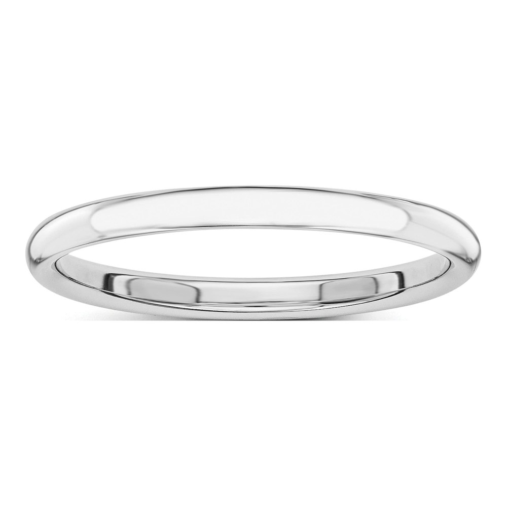 14K White Gold 2mm Stackable Wedding Band