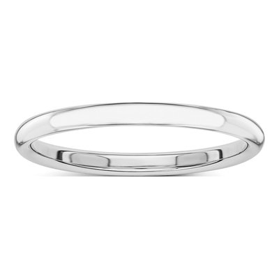 14K White Gold 2mm Stackable Wedding Band