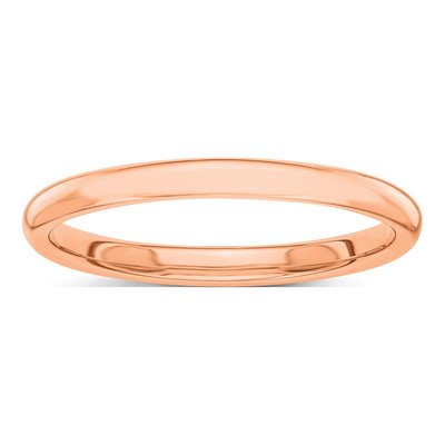 14K Rose Gold 2mm Stackable Wedding Band